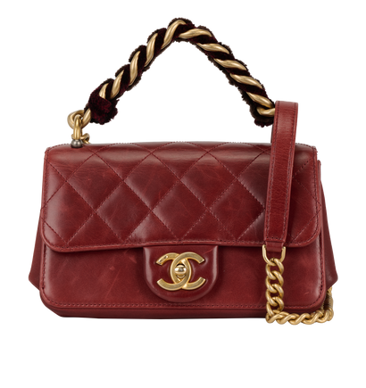 Paris-Cosmopolite Small Flap Bag, &pound;2,500, Handbags, Red, Leather, Front view